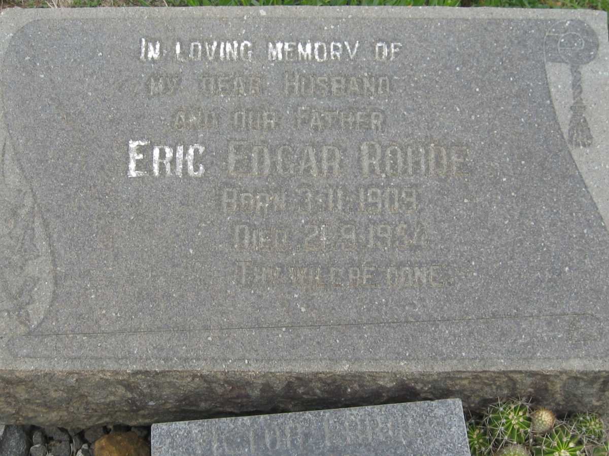 ROHDE Eric Edgar 1909-1954