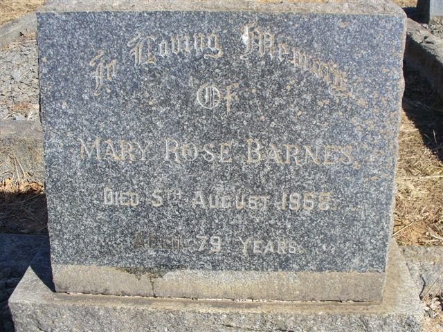 BARNES Mary Rose -1968