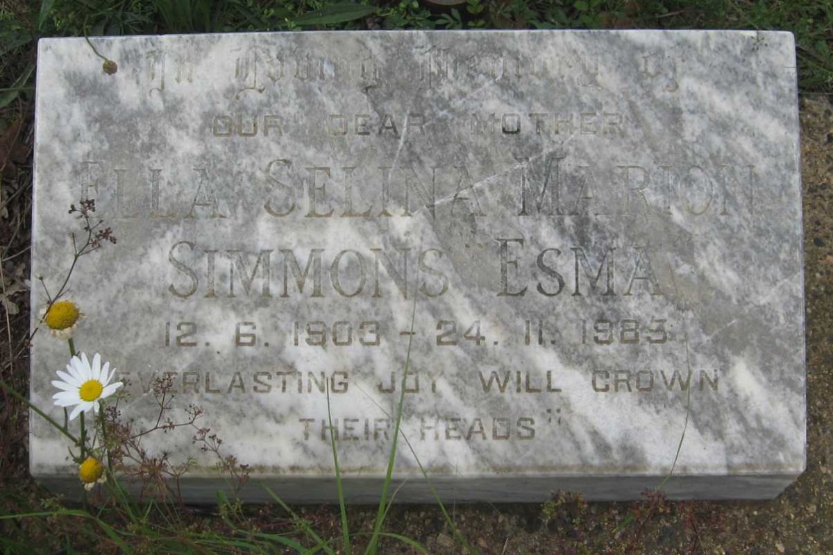 SIMMONS Ella Selina Marion 1903-1983