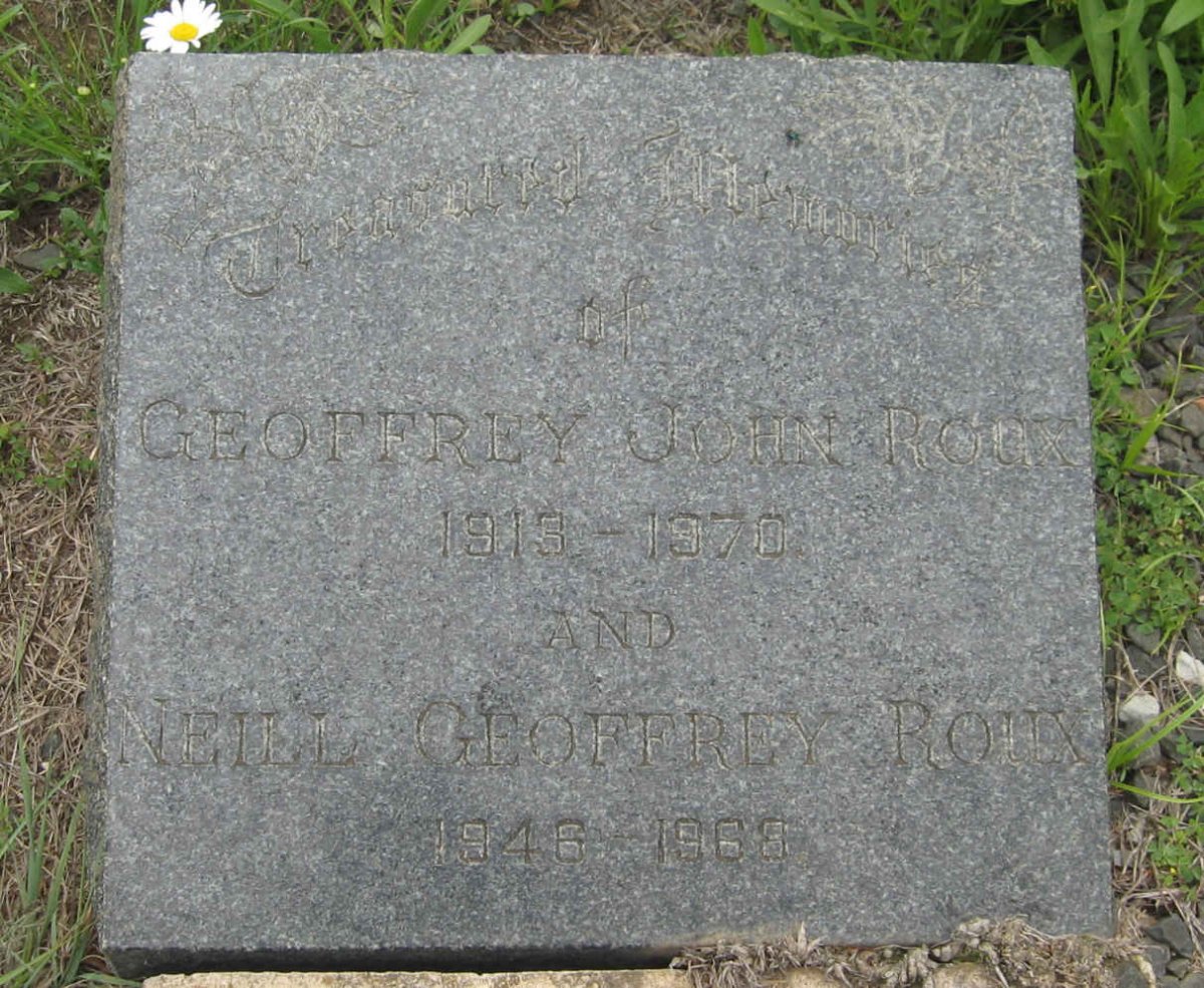 ROUX Geofferey John 191?-1970 :: ROUX Neill Geofferey 1946-1968