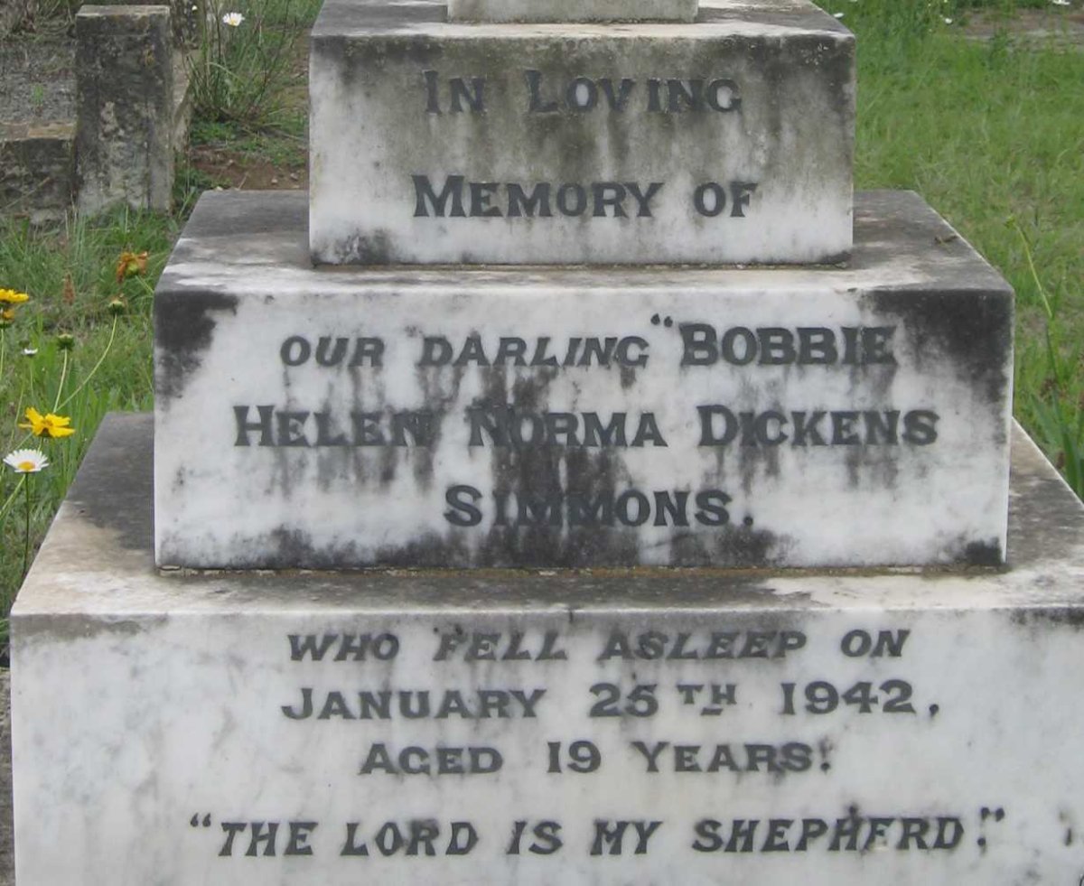 SIMMONS Helen Norma Dickens -1942