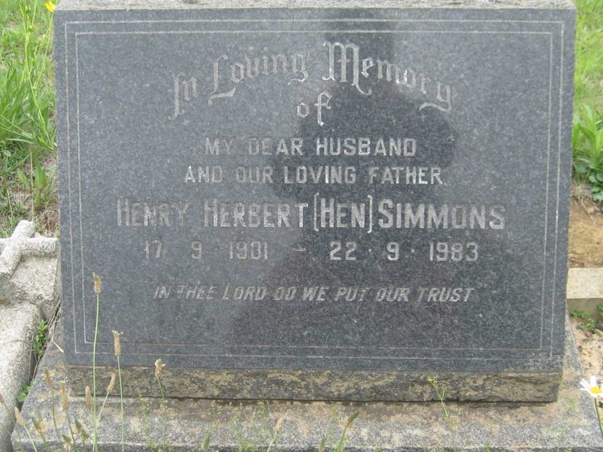 SIMMONS Henry Herbert 1901-1983