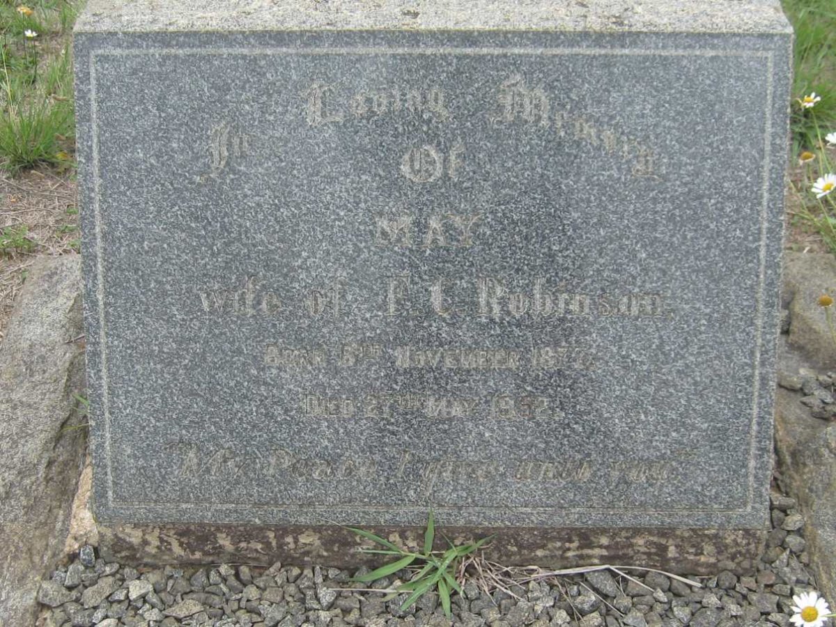 ROBINSON May 1877-1952