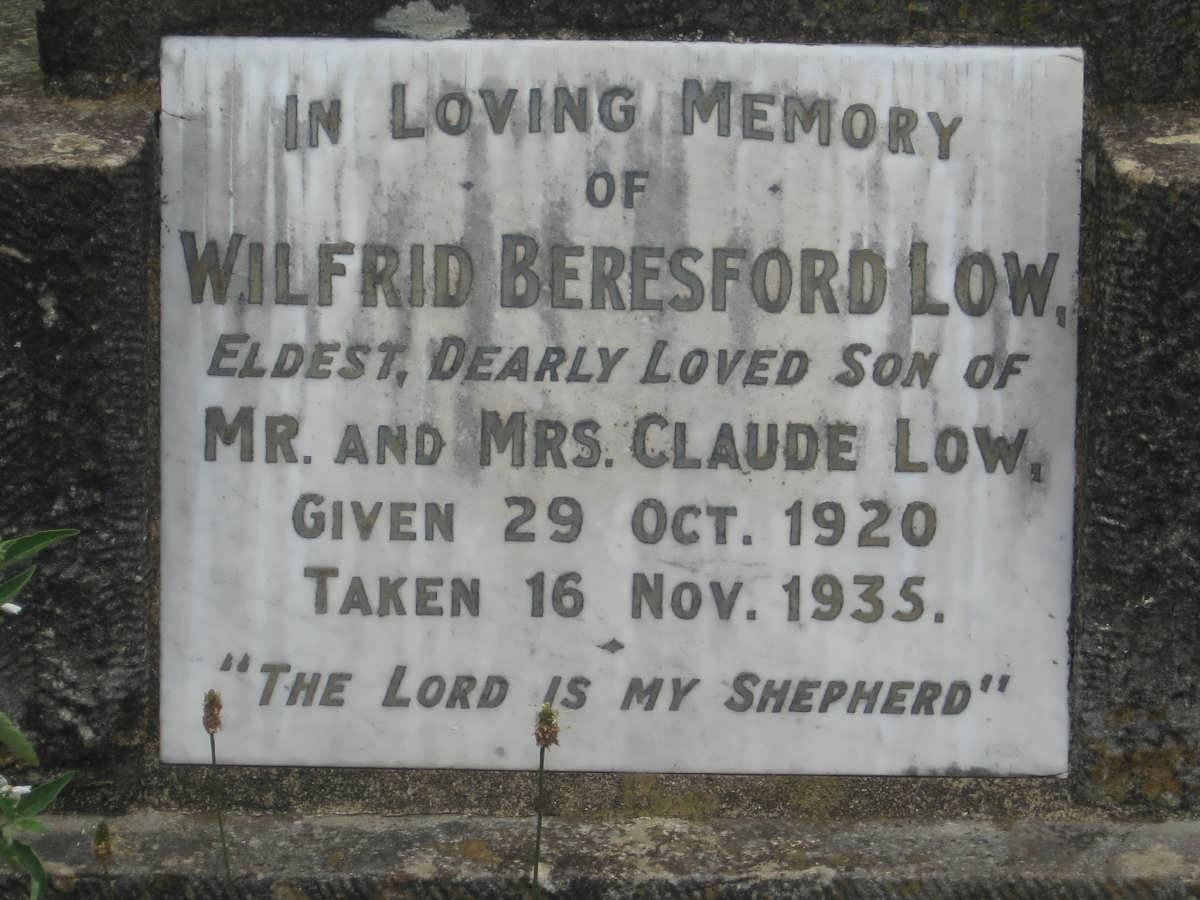 LOW Wilfrid Beresford 1920-1935