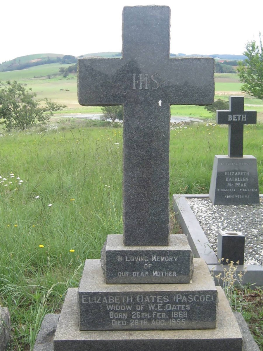 OATES Elizabeth nee PASCOE 1869-1955