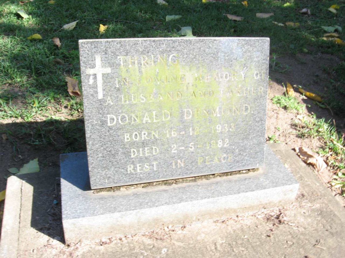 THRING Donald Desmond 1933-1982