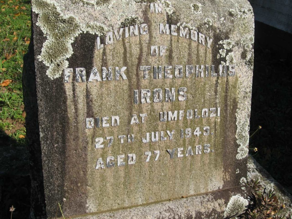 IRONS Frank Theophilus -1943