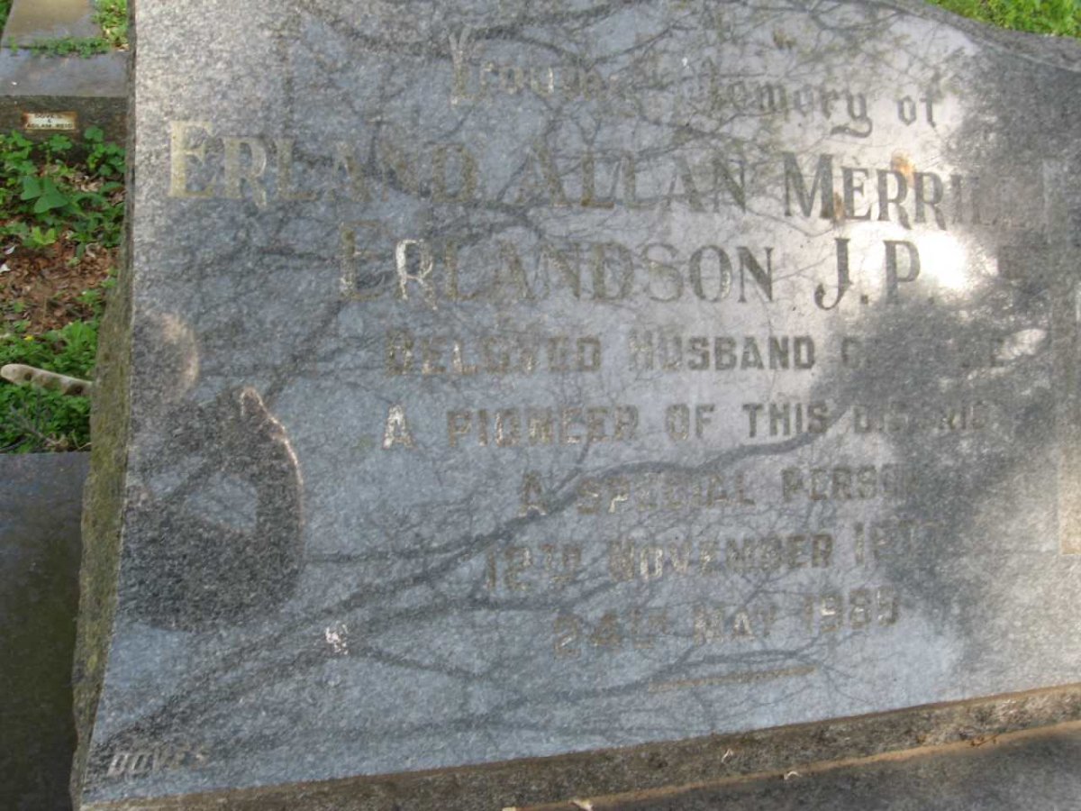 ERLANDSON Erland Allan Merrill 1907-1989