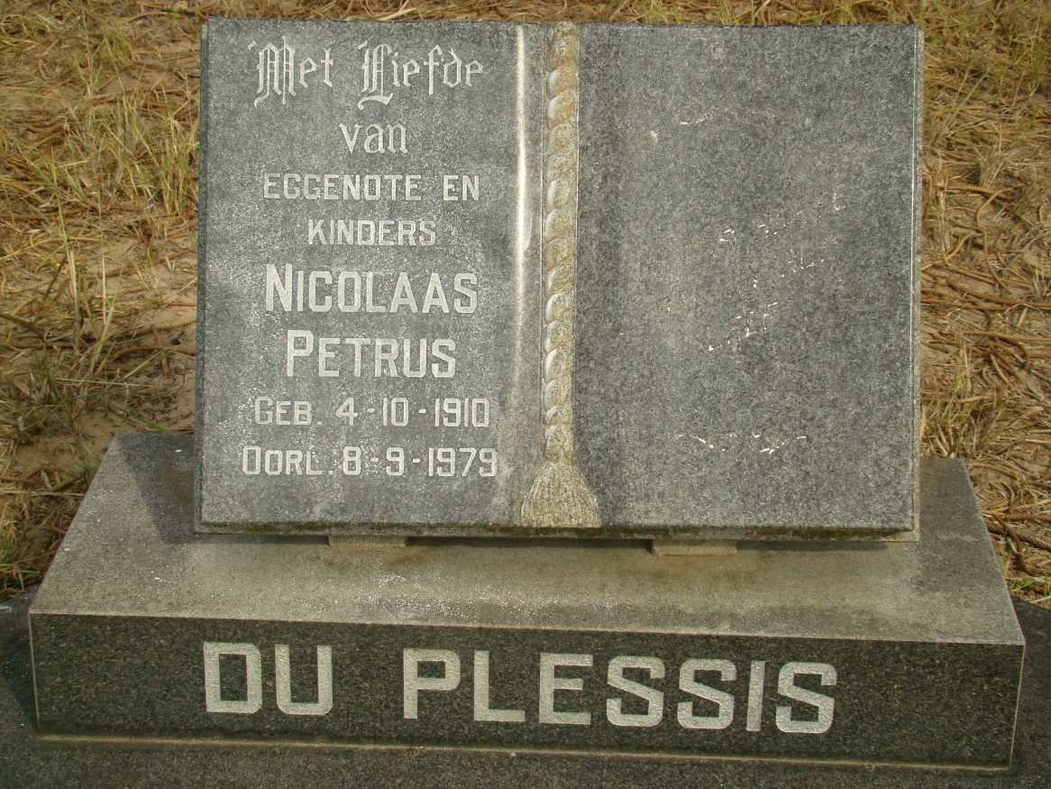PLESSIS Nicolaas Petrus, du 1910-1979
