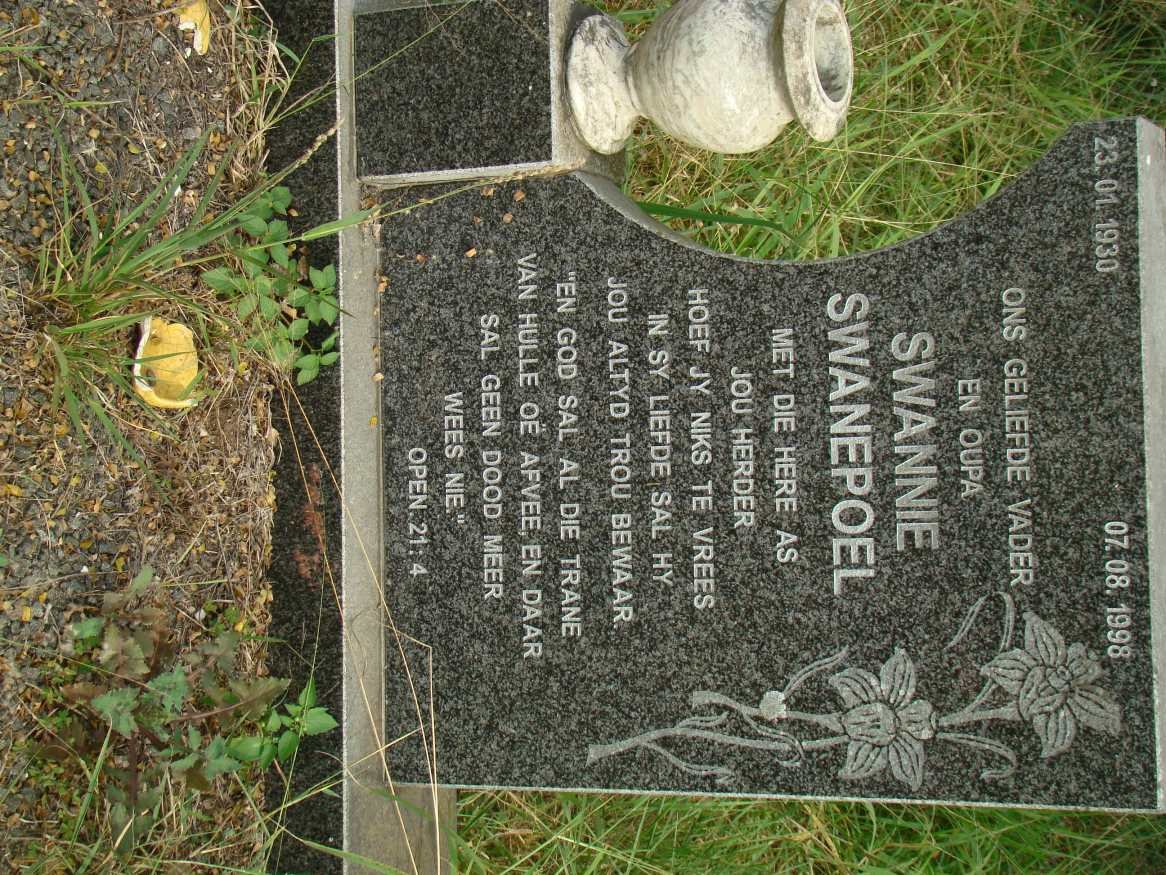 SWANEPOEL Swannie 1930-1998
