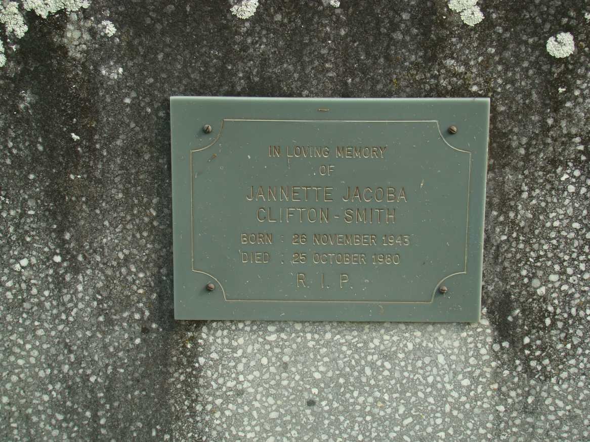 SMITH Jannette Jacoba, Clifton 1943-1980