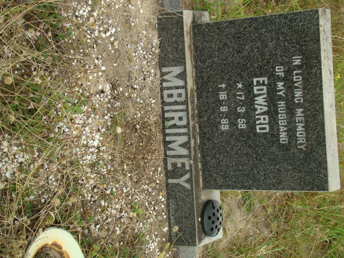 MBIRIMEY Edward 1958-1989