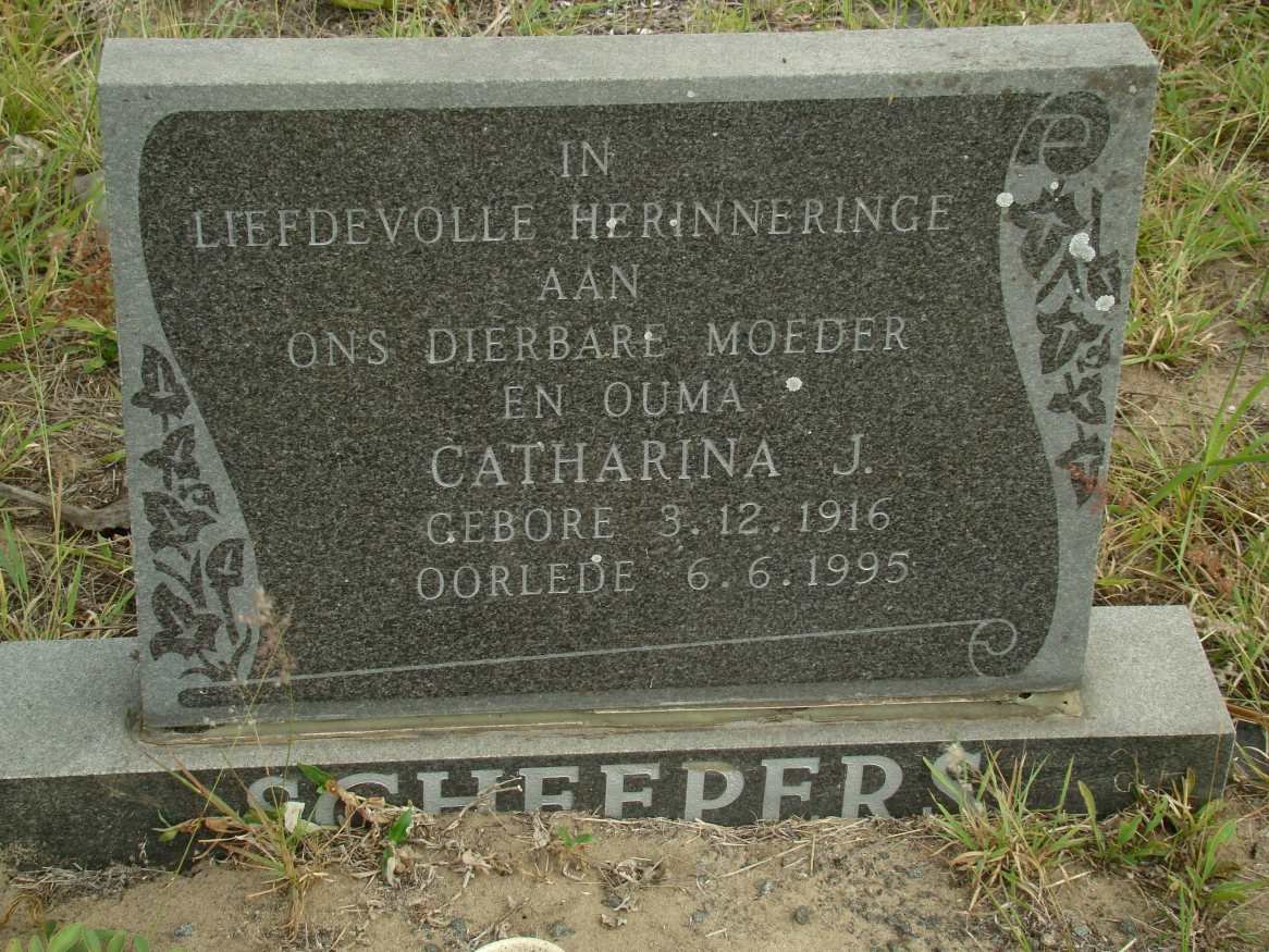 SCHEEPERS Catharina J. 1916-1995