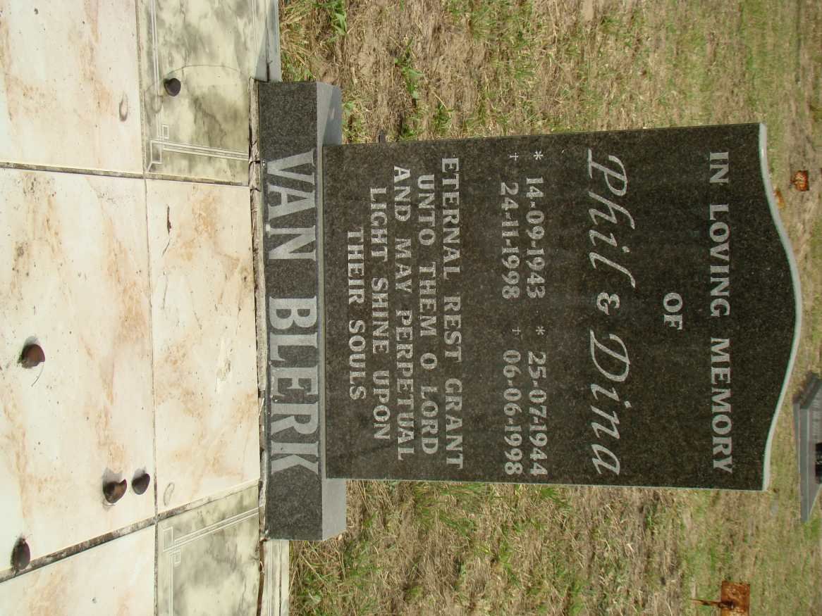 BLERK Phil, van 1943-1998 &amp; Dina 1944-1998