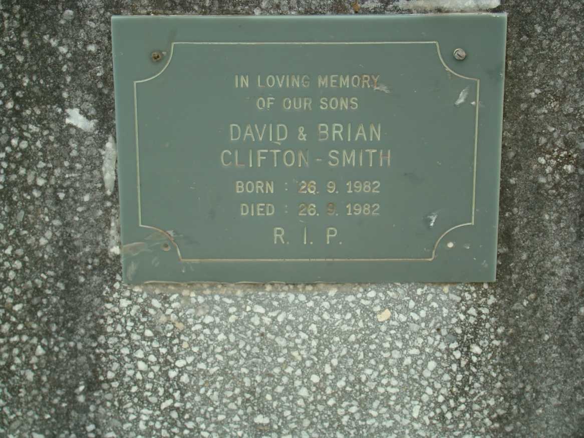 SMITH David, Clifton 1982-1982 :: SMITH Brian, Clifton 1982-1982