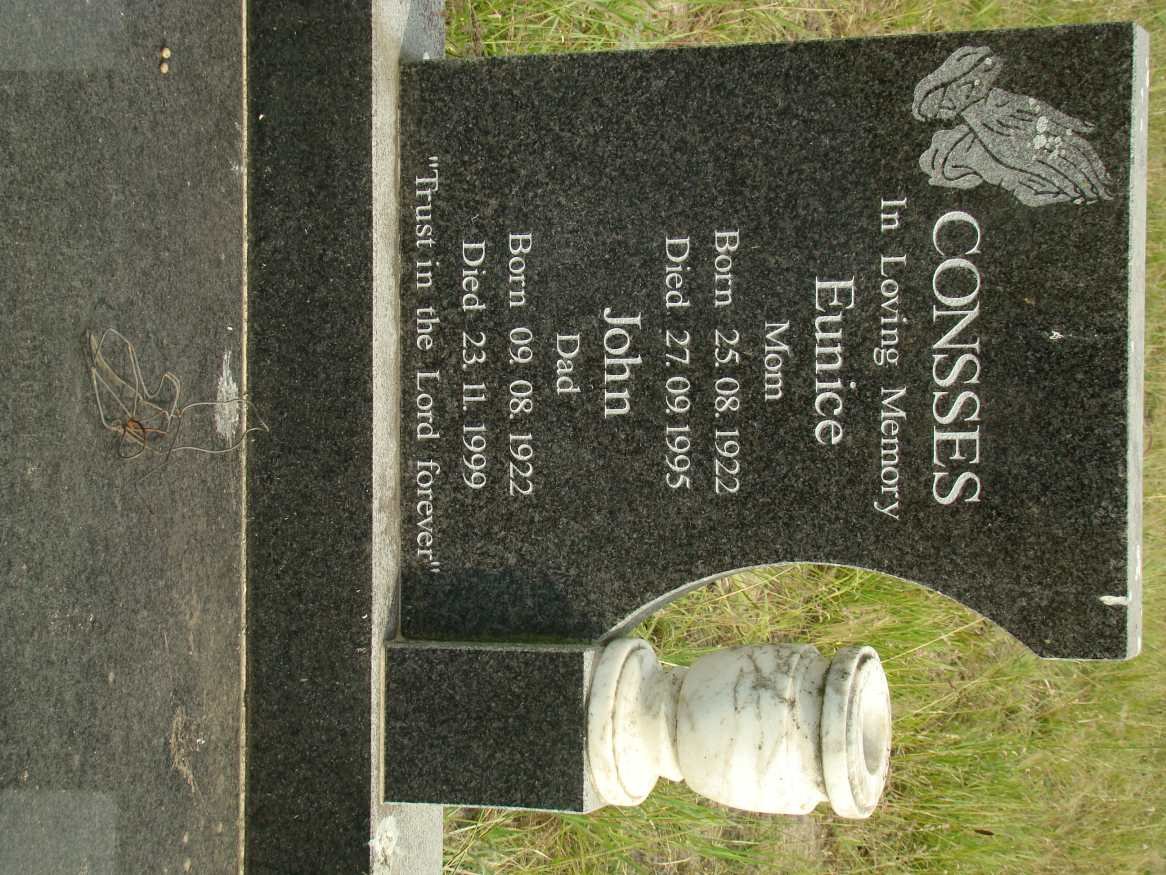CONSSES John 1922-1999 &amp; Eunice 1922-1995