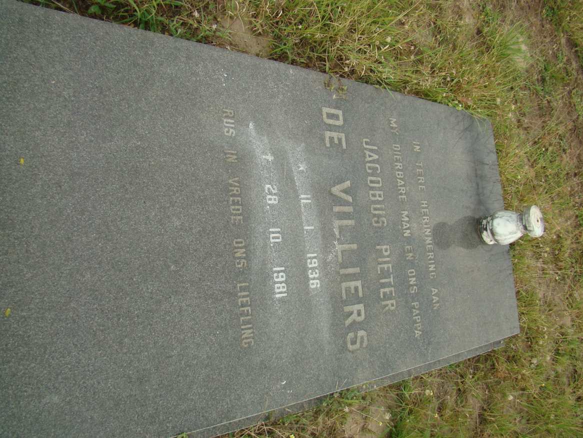VILLIERS Jacobus Pieter, de 1936-1981