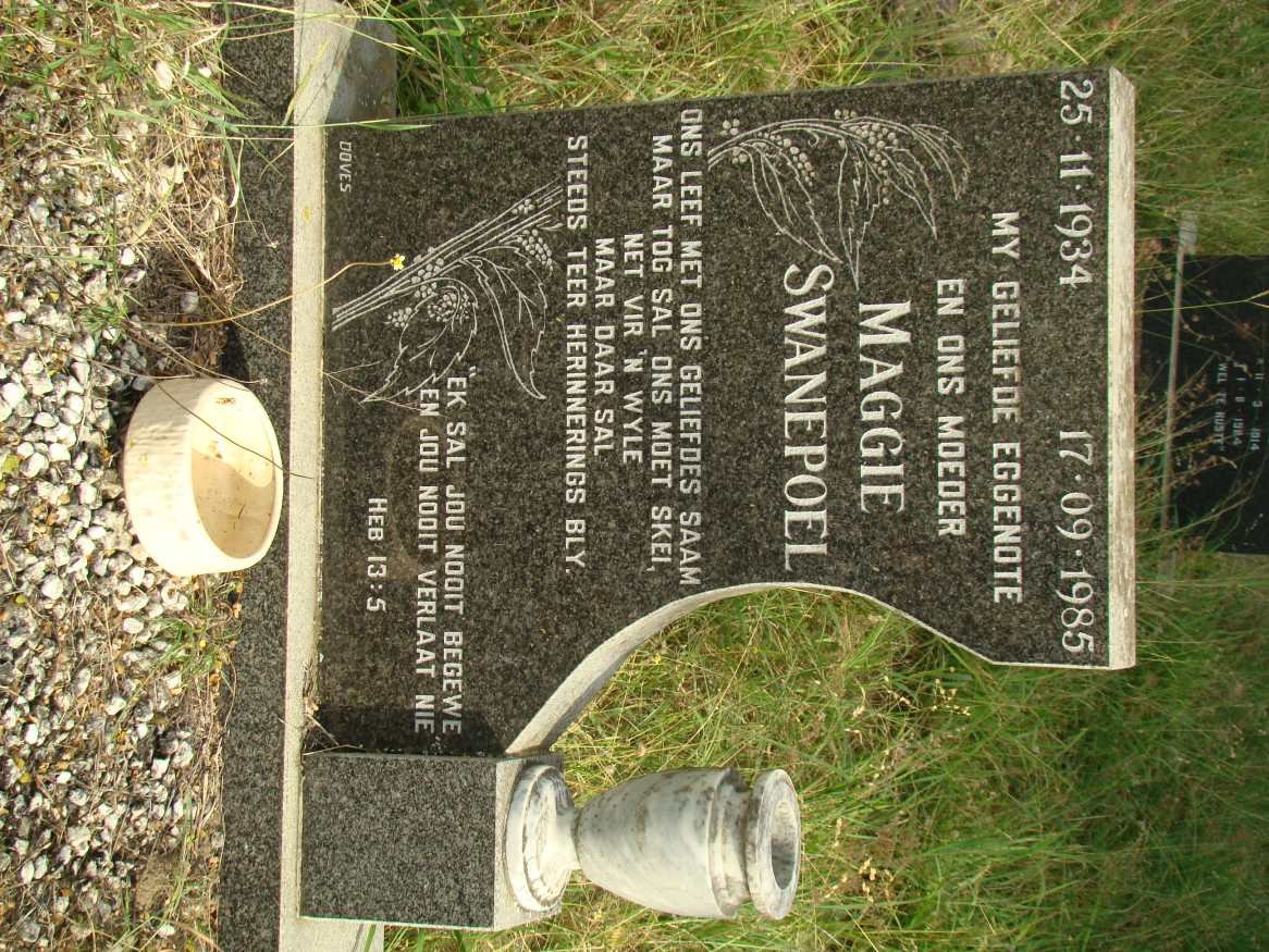 SWANEPOEL Maggie 1934-1985