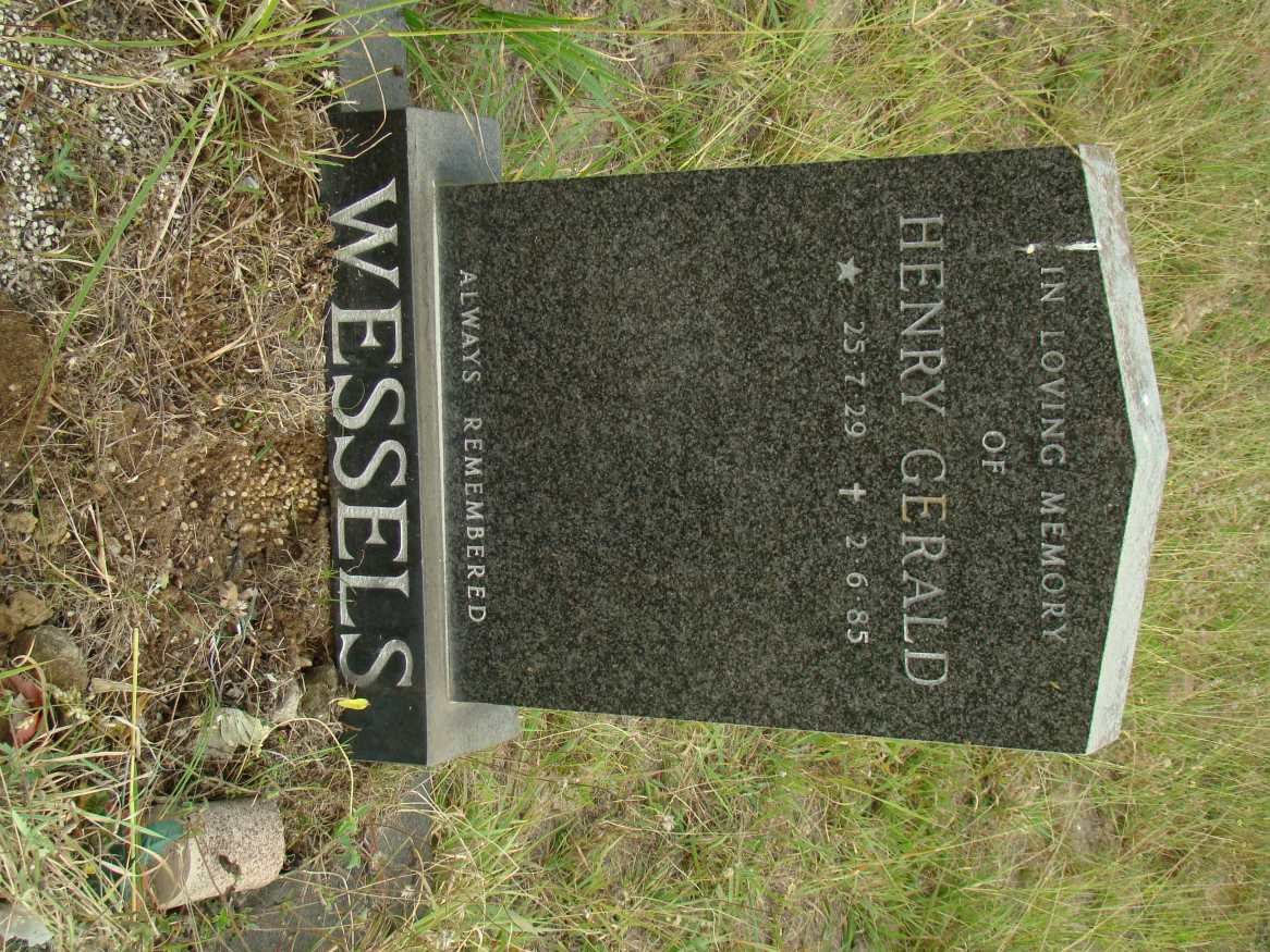 WESSELS Henry Gerald 1929-1985