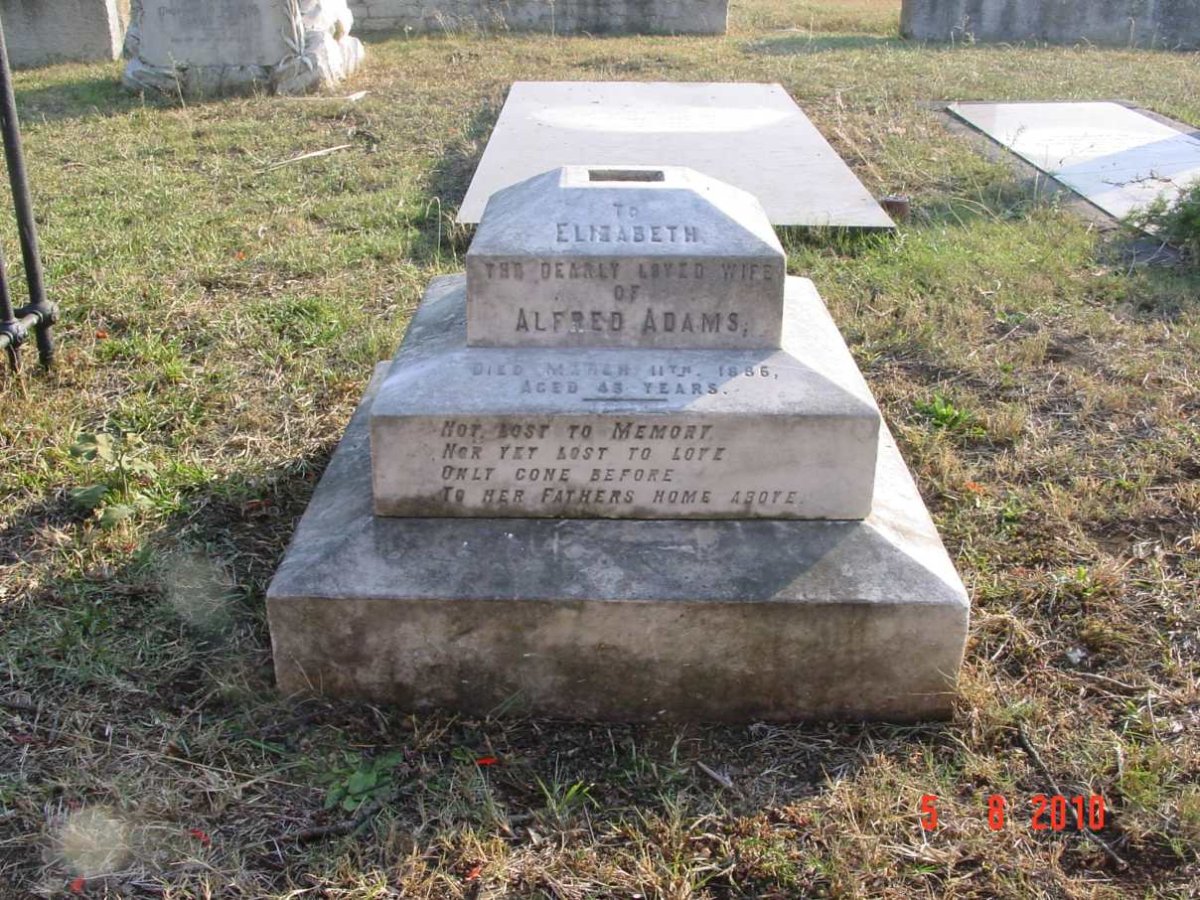 ADAMS Elizabeth -1886