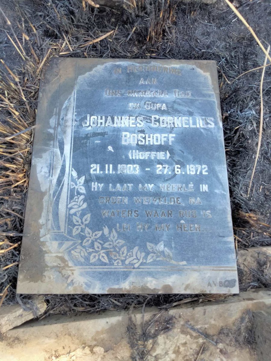 BOSHOFF Johannes Cornelius 1903-1972