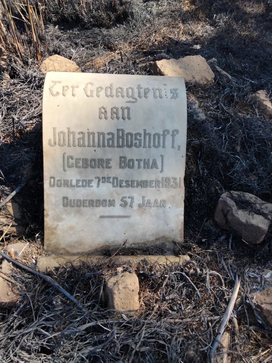 BOSHOFF Johanna nee BOTHA -1931