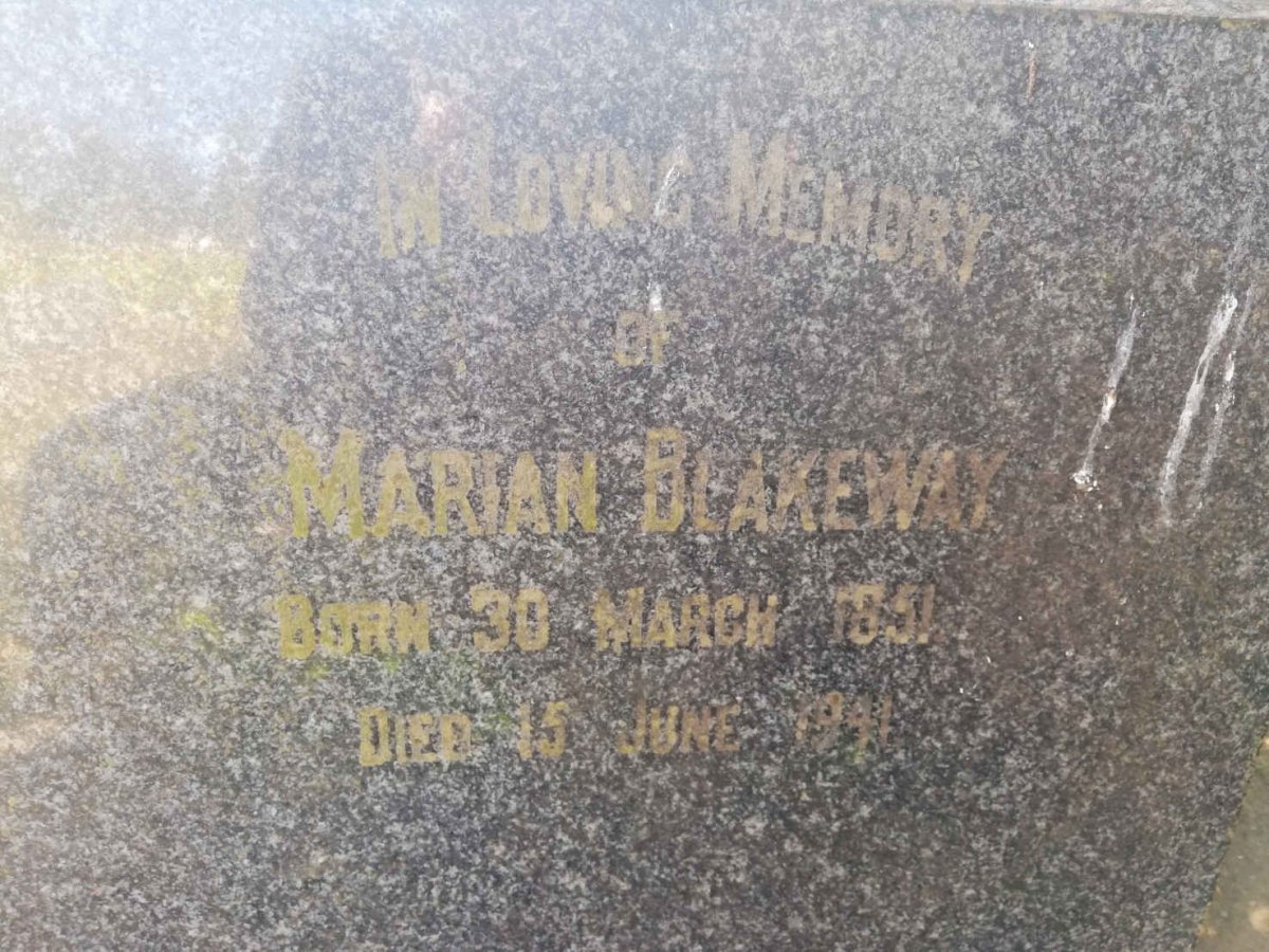 BLAKEWAY Marian 1851-1941