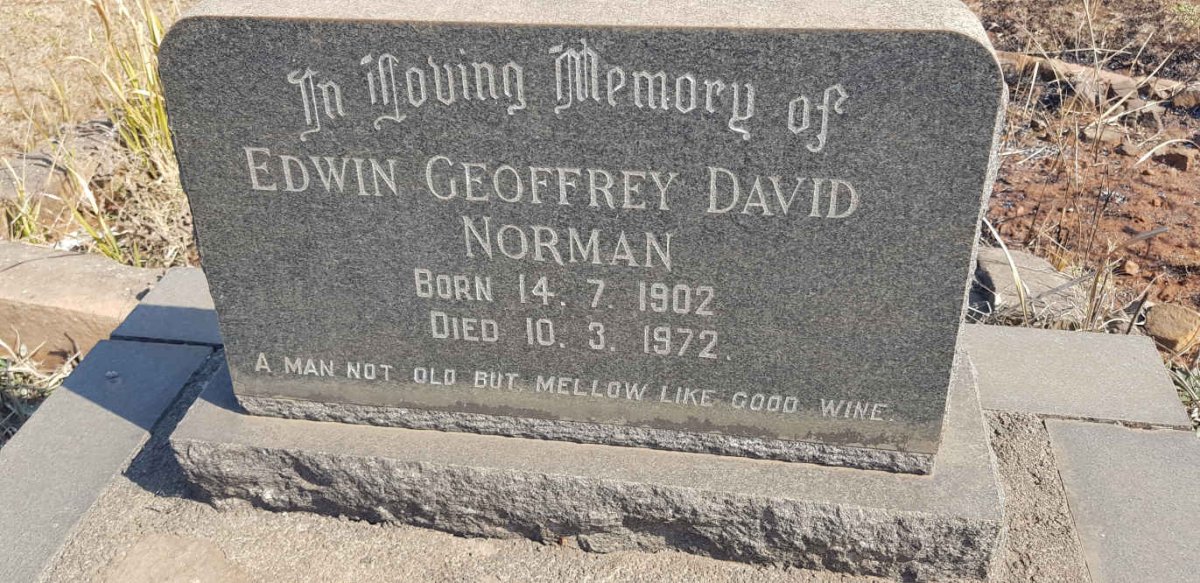 NORMAN Edwin Geoffrey David 1902-1972 :: NEWTON Jill Diane 1933-1993