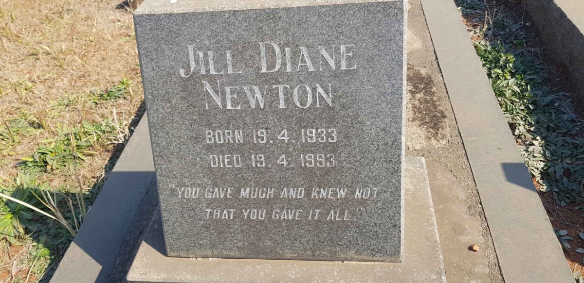 NORMAN Edwin Geoffrey David 1902-1972 :: NEWTON Jill Diane 1933-1993