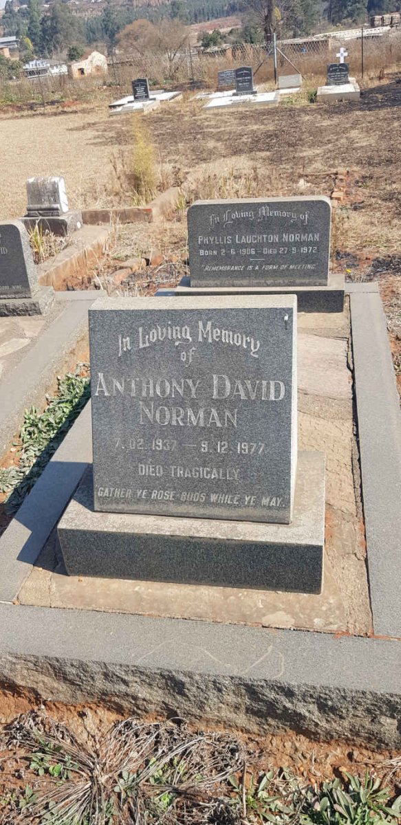 NORMAN Phyllis Laughton 1906-1972 :: NORMAN Anthony David 1937-1977