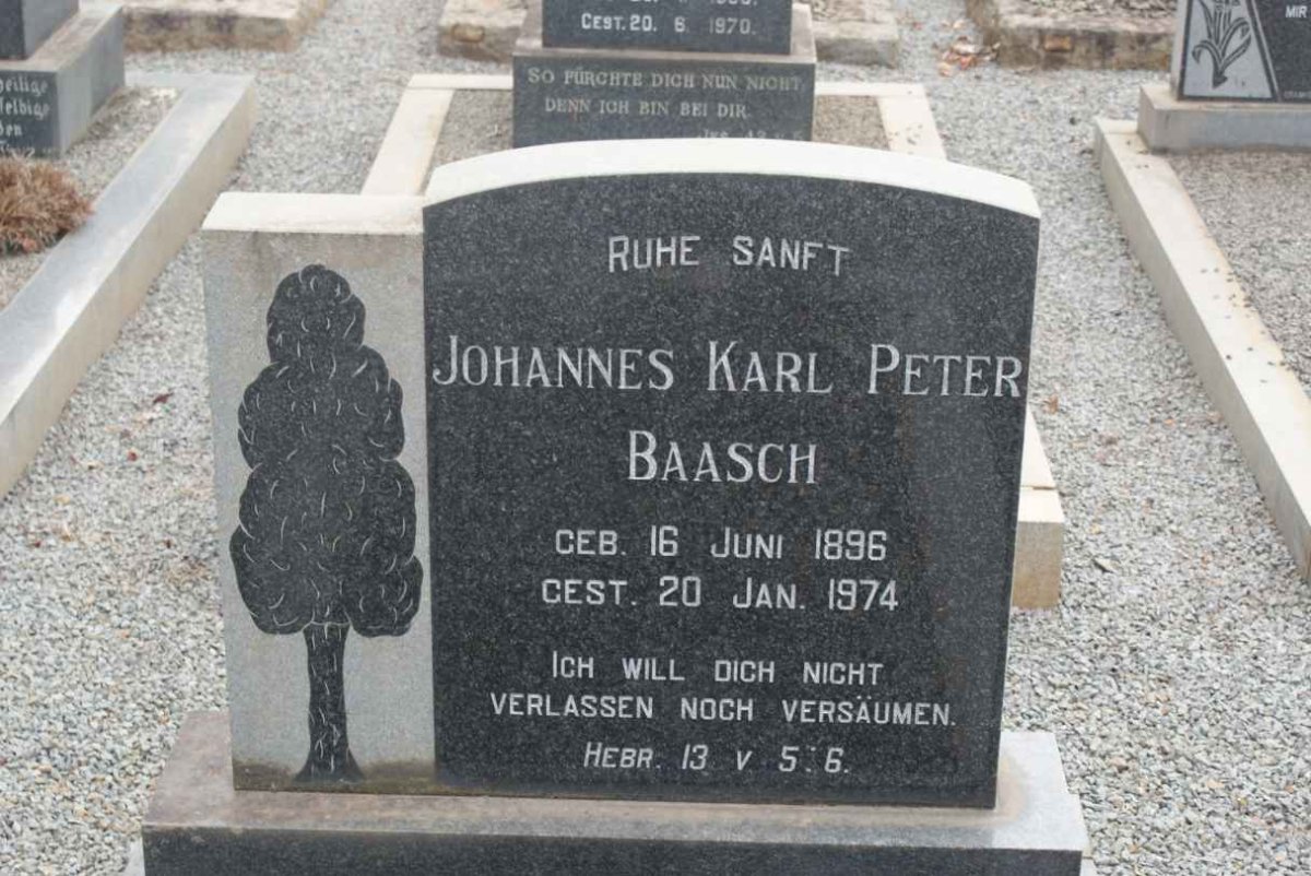BAASCH Johannes Karl Peter 1896-1974