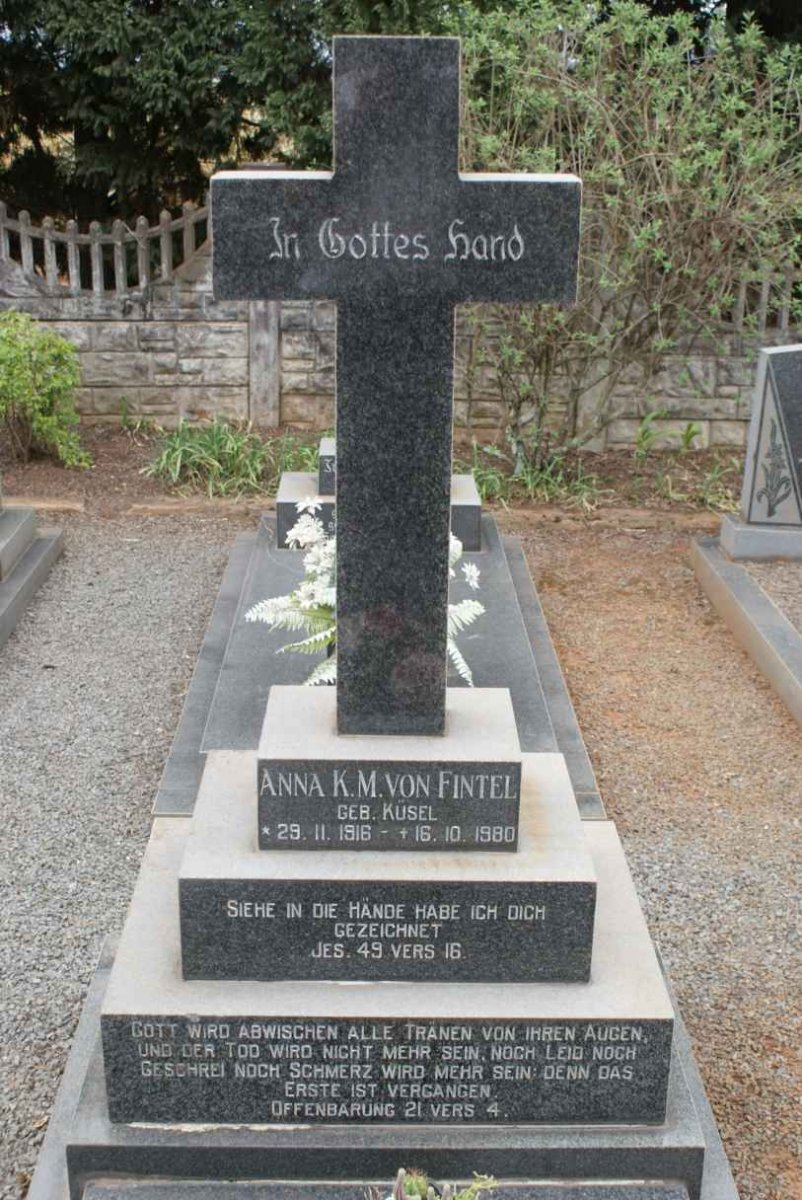 FINTEL Anna K.M., von nee KUSEL 1916-1980