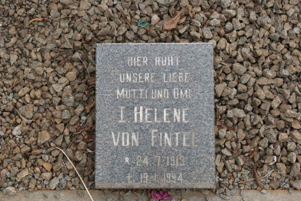FINTEL I. Helene, von 1913-1994