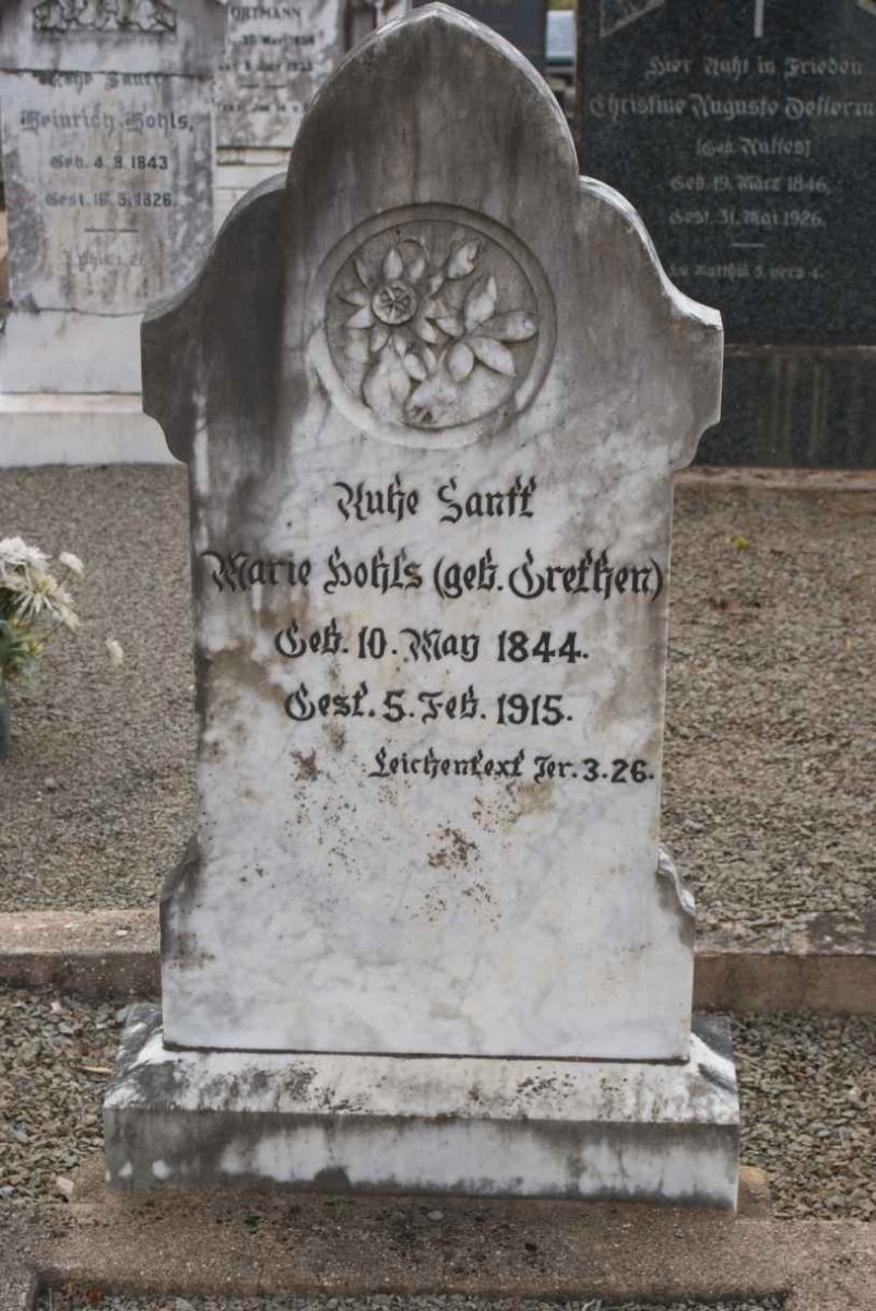 HOHLS K. Marie nee GRETHEN 1844-1915
