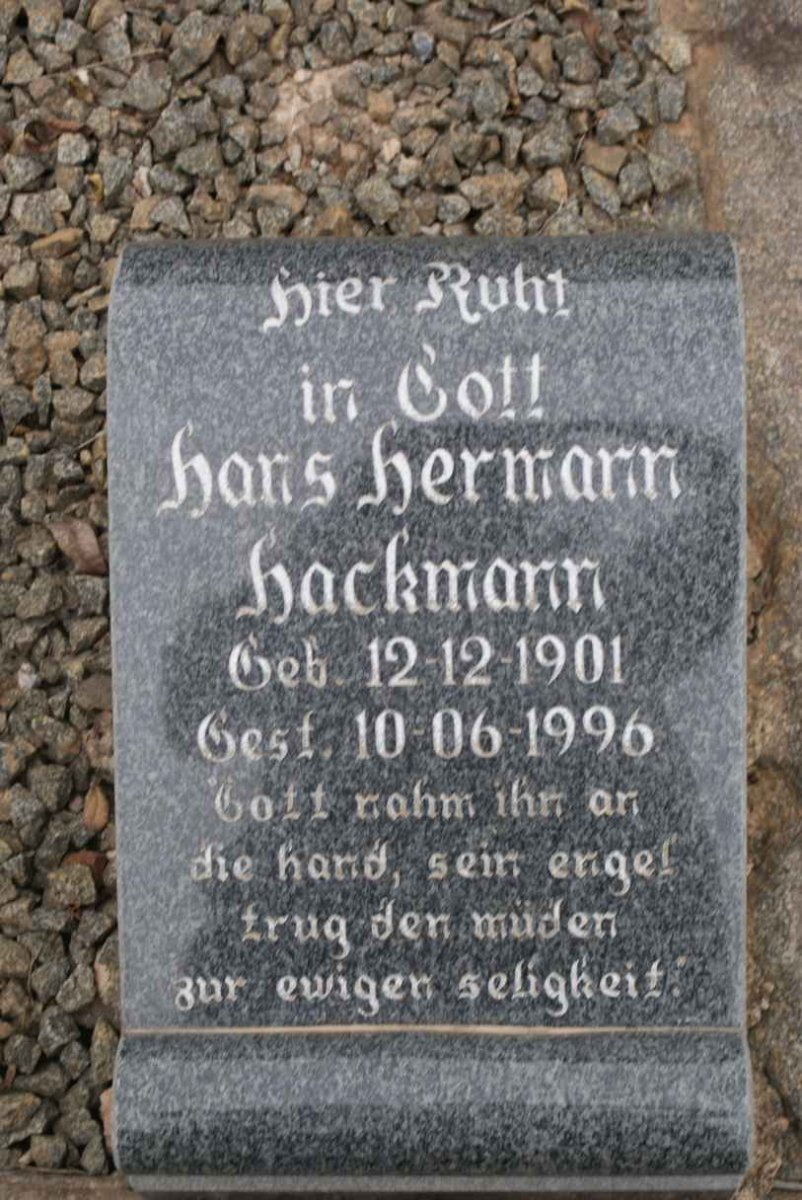 HACKMANN Hans Hermann 1901-1996