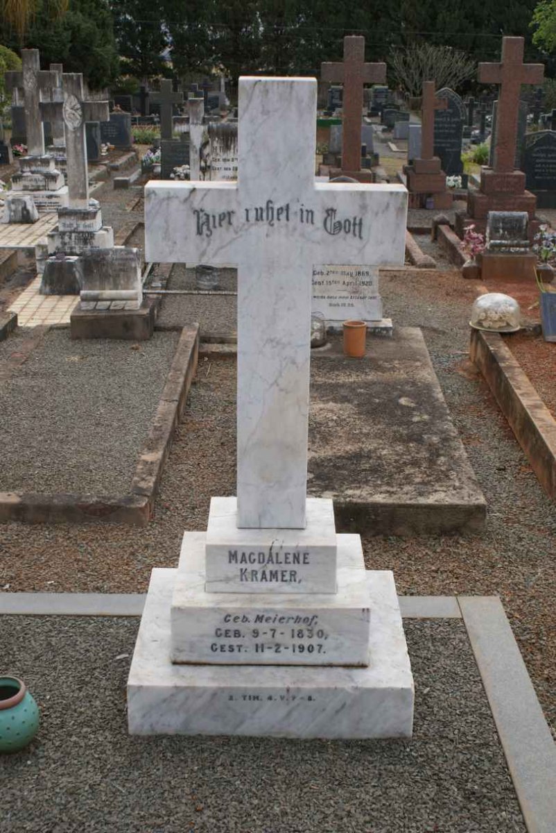 KRAMER C. Magdalene nee MEIERHOF 1930-1907