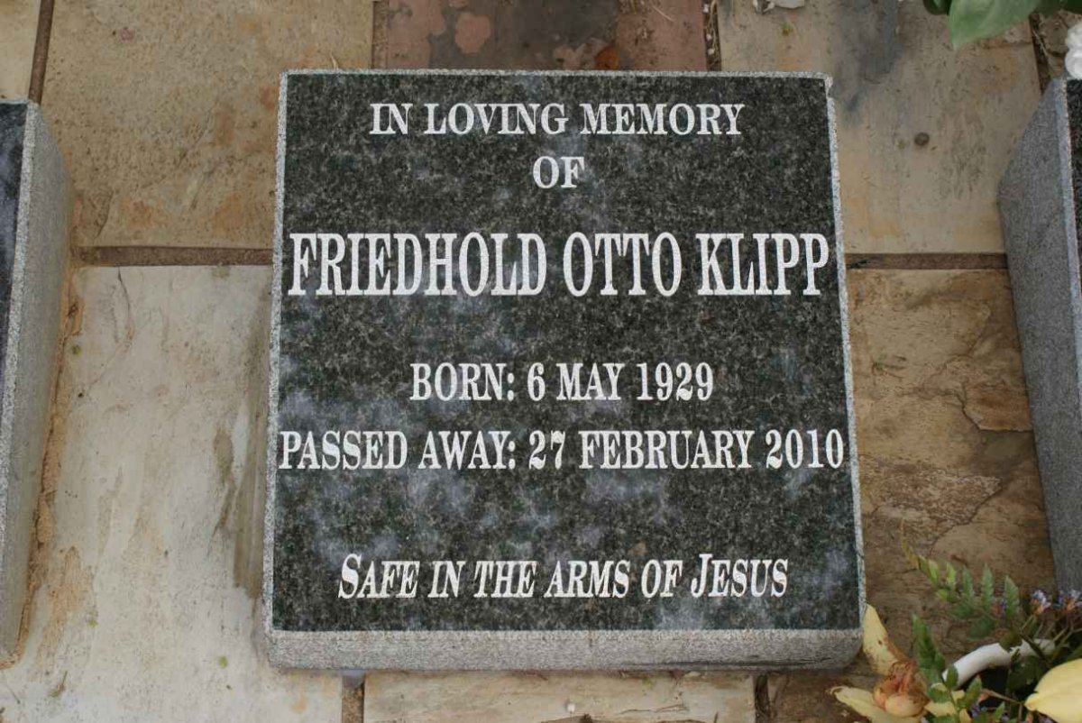KLIPP Friedhold Otto 1929-2010