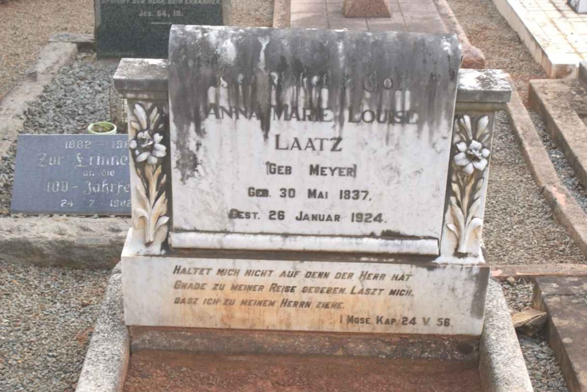LAATZ Anna Marie Louise nee MEYER 1837-1924