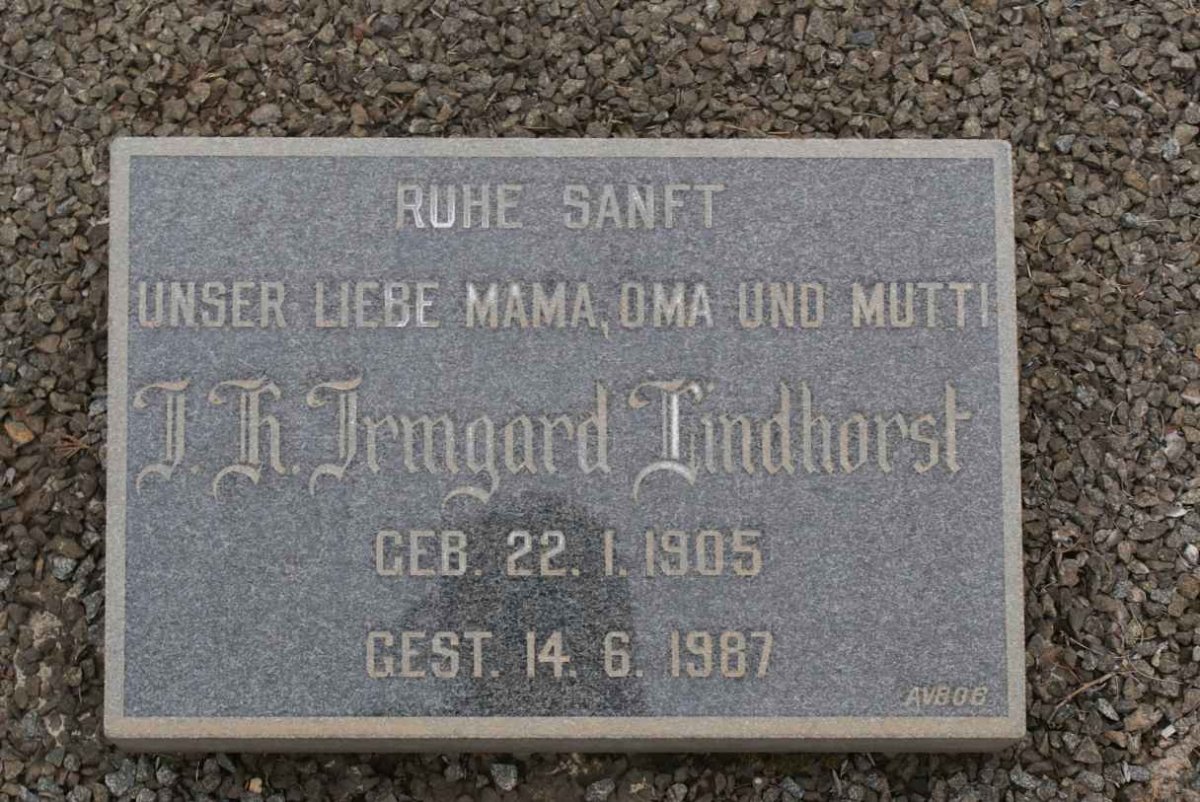 LINDHORST I.H. Irmgard 1905-1987