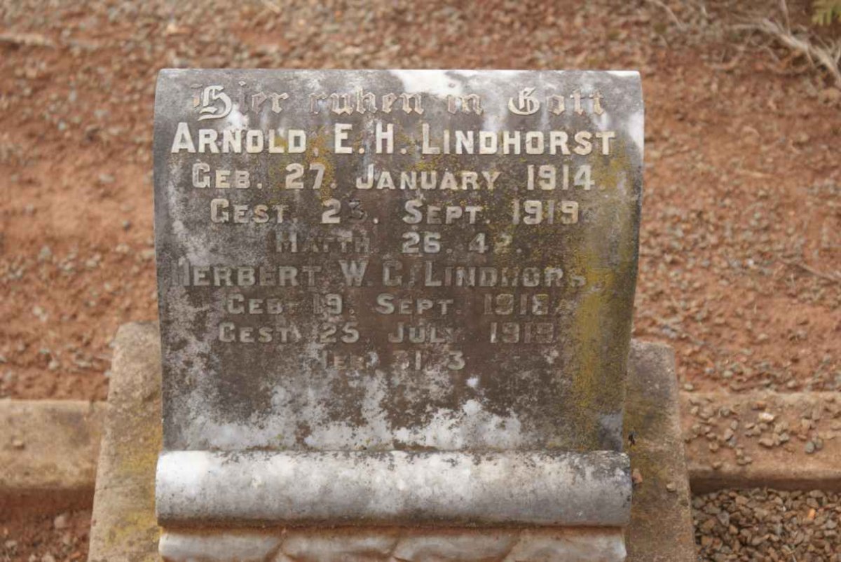 LINDHORST Arnold E.H. 1914-1919 :: LINDHORST Herbert W.G. 1918-1919