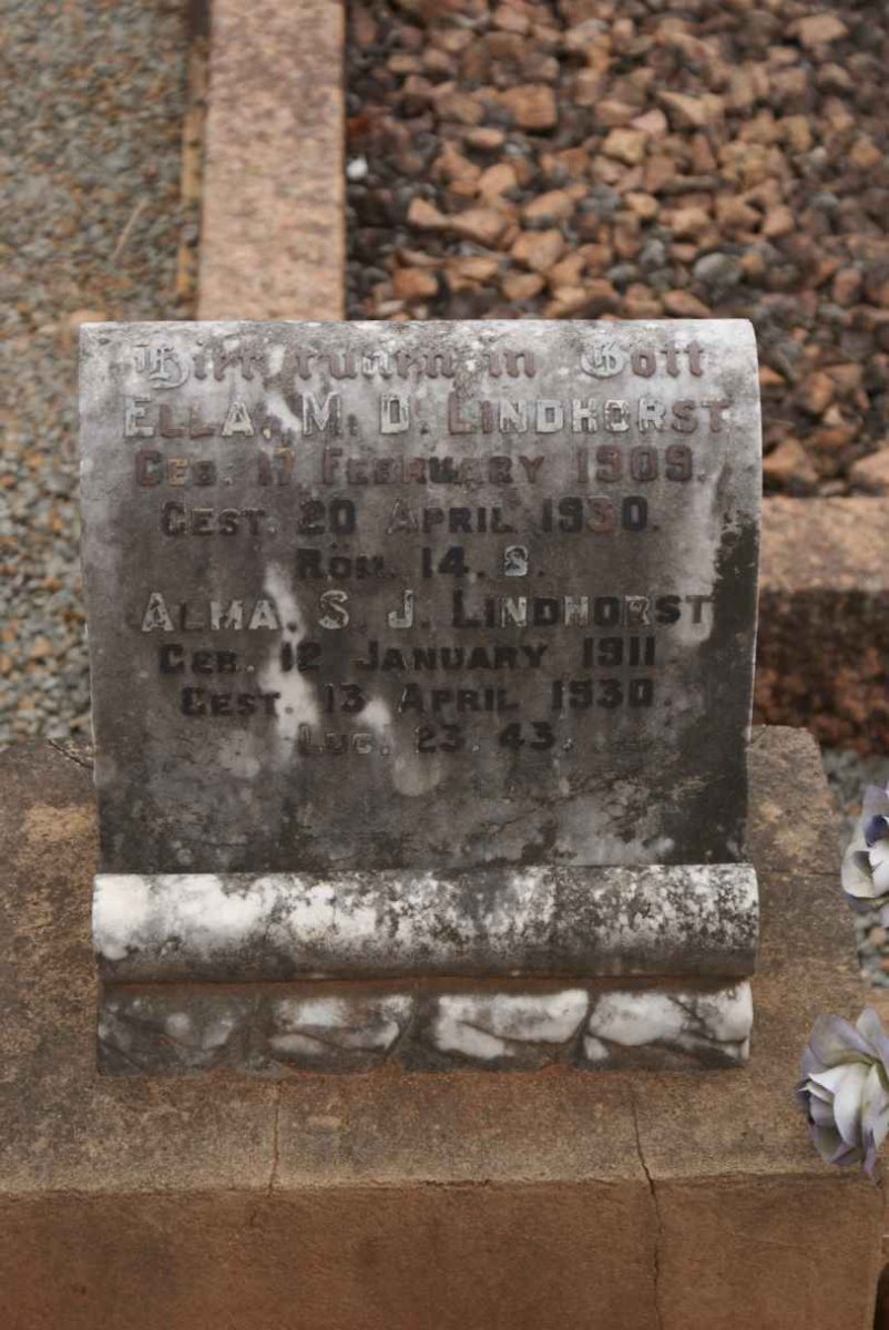 LINDHORST Ella M.D. 1909-1930