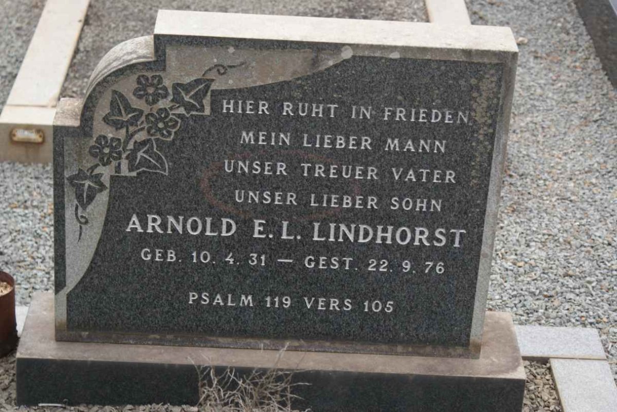LINDHORST Arnold E.L. 1931-1976