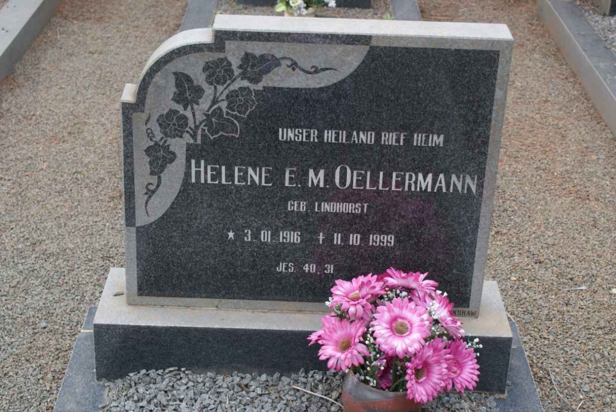 OELLERMANN Helene E.M. nee LINDHORST 1916-1999