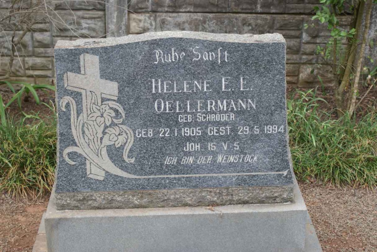 OELLERMANN Helene E.E. nee SCHRODER 1905-1995