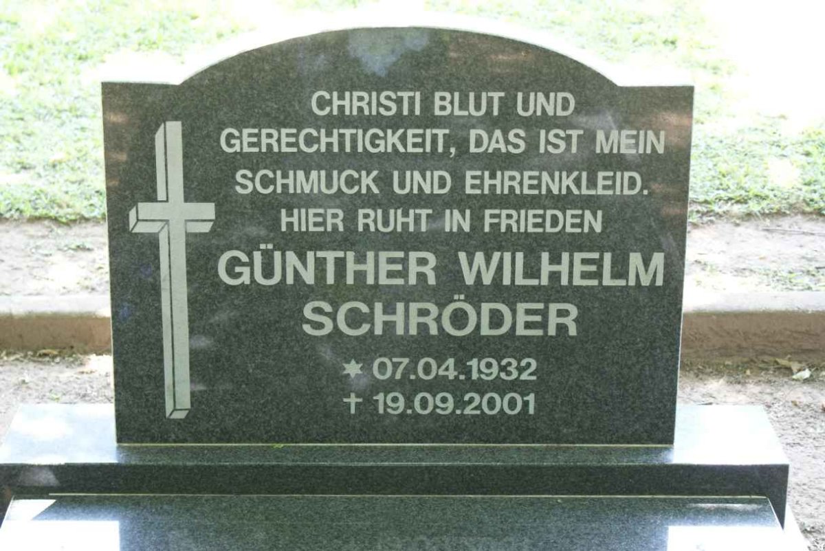 SCHRODER Gunter Wilhelm 1932-2001