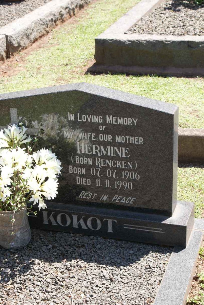 KOKOT Hermine nee RENCKEN 1906-1990