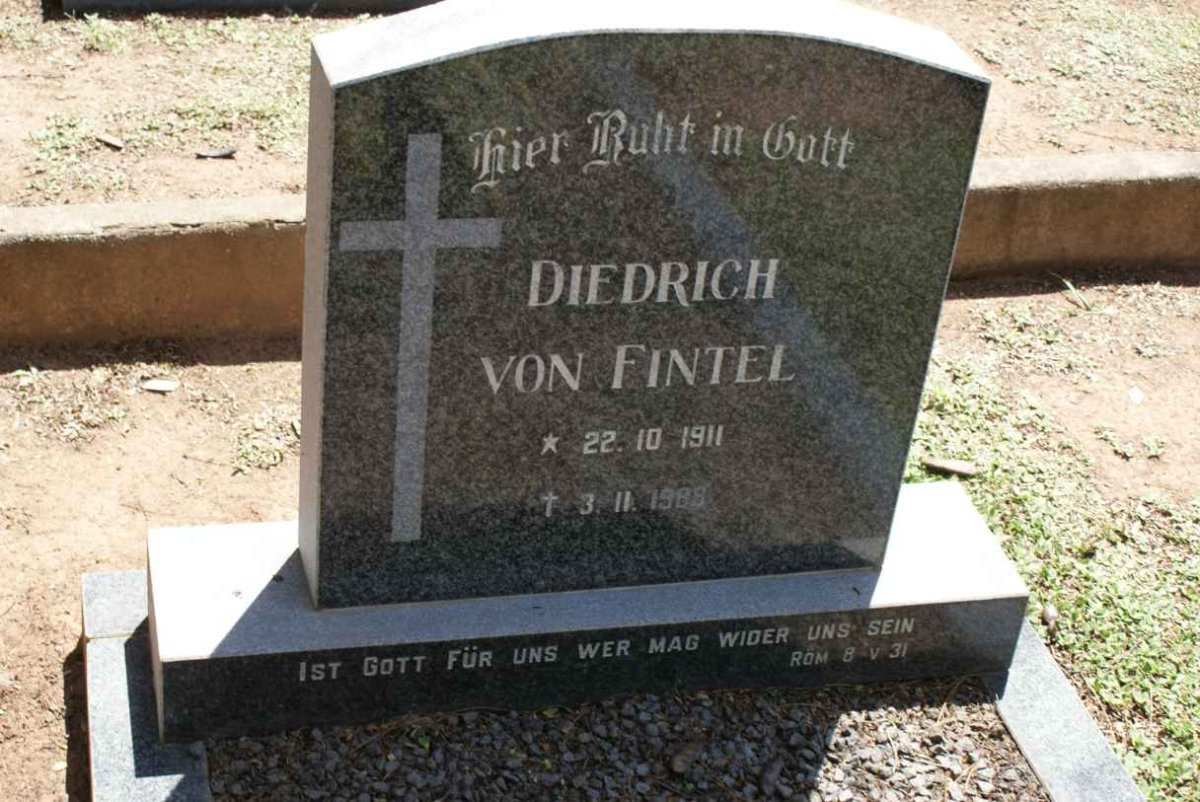 FINTEL Diedrich, von 1911-1989