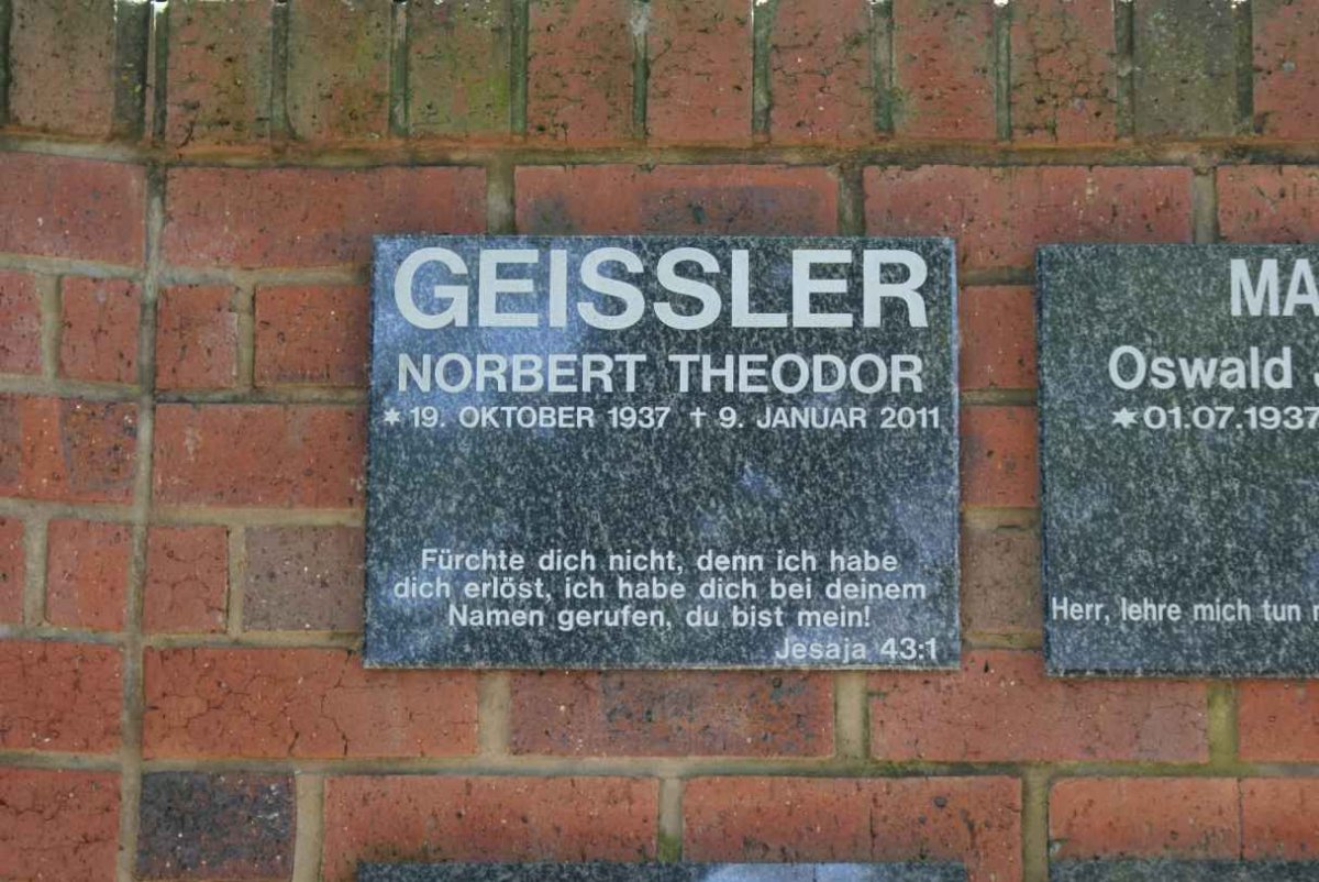 GEISSLER Norbert Theodor 1937-2011