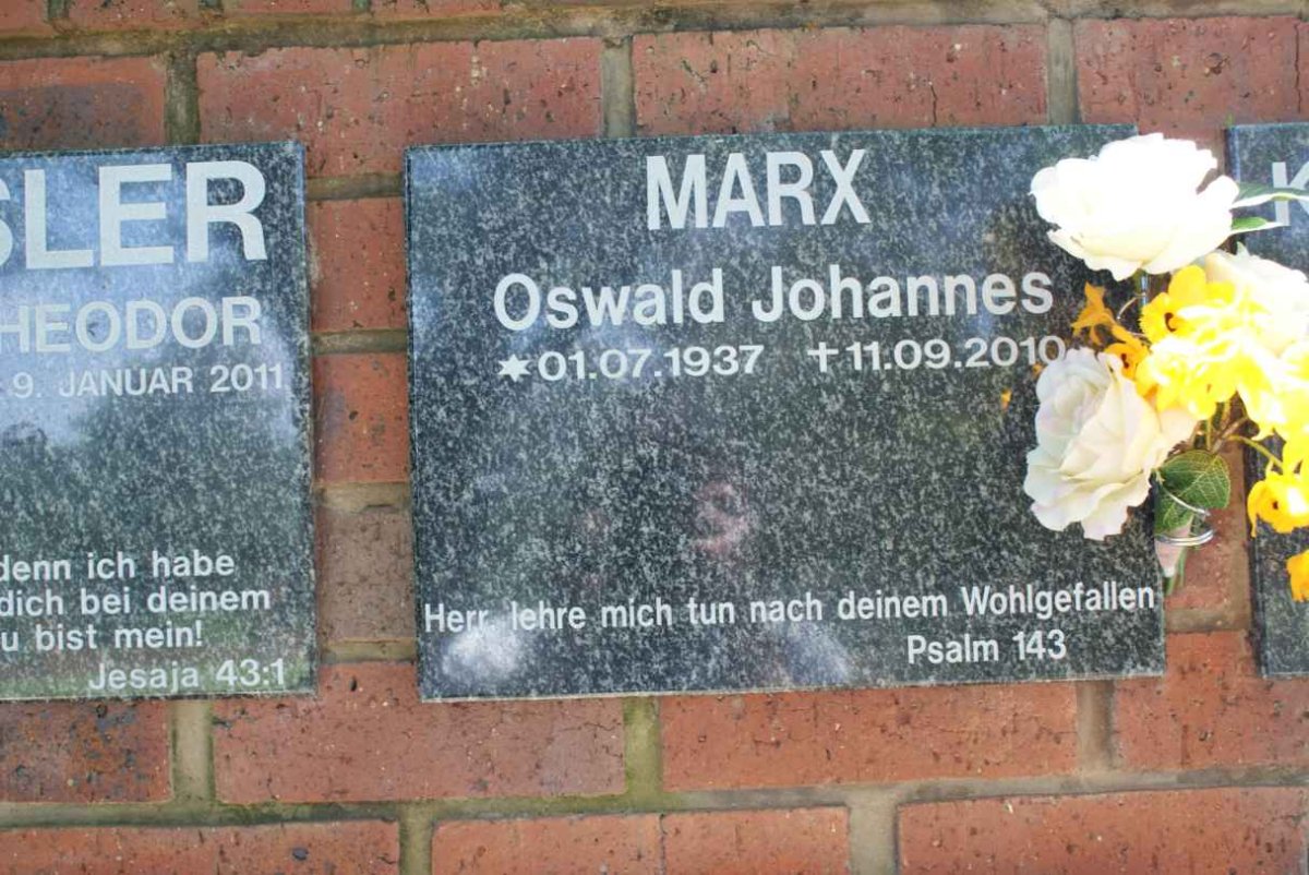 MARX Oswald Johannes 1937-2010
