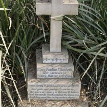 LOXFORD Mary Pauline Elizabeth 1908-1910